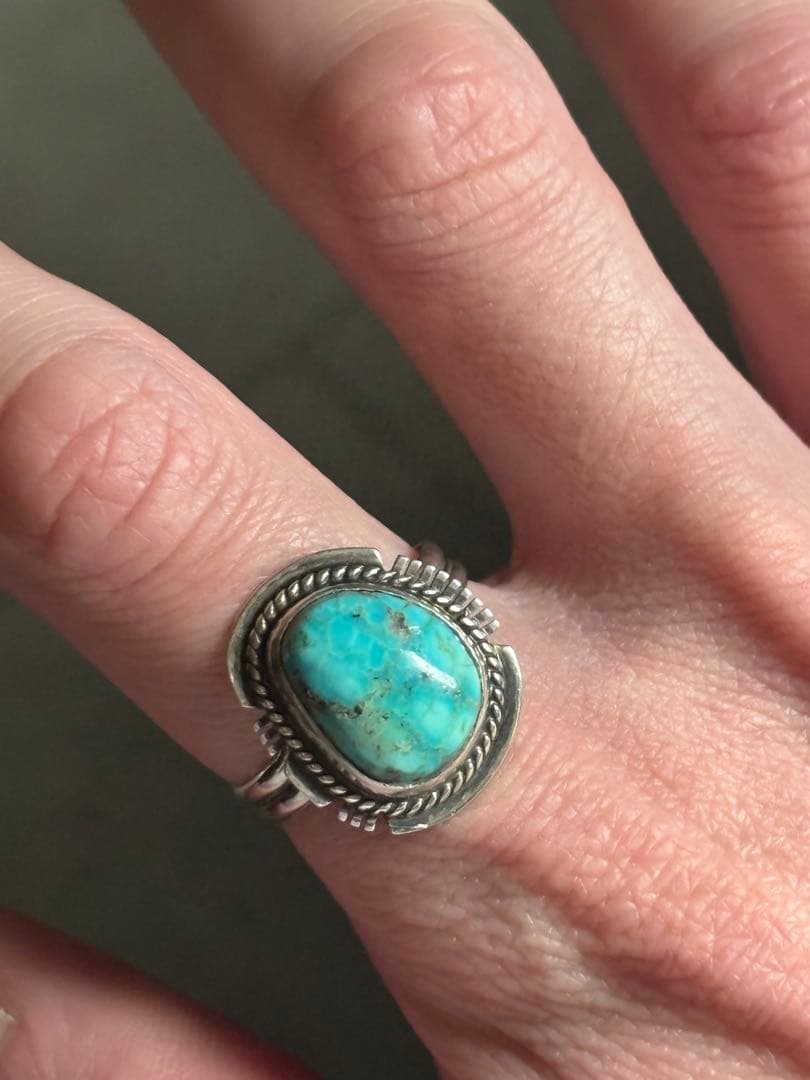 【Indian Jewelry】 LARSON LEE ターコイズリング25号