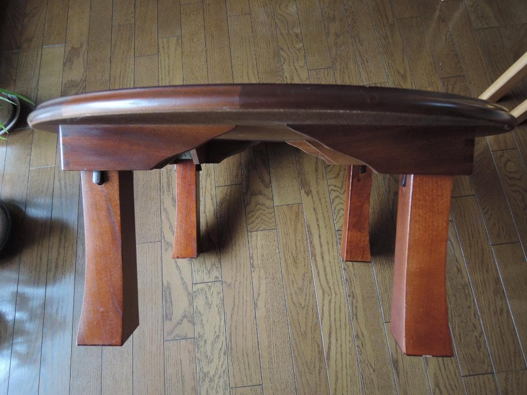 丸型折脚座卓(ちゃぶ台) 木製