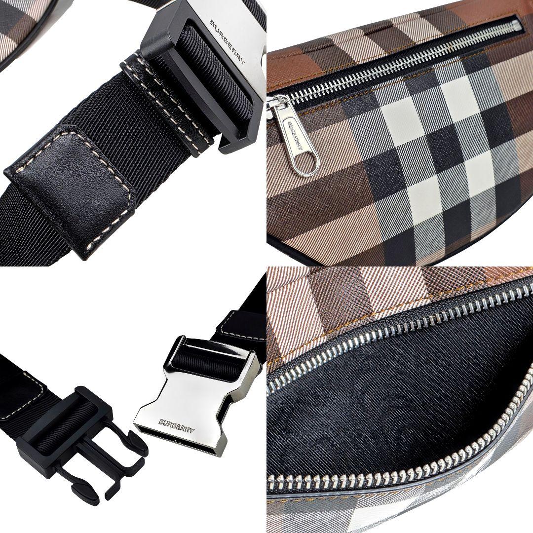 未使用 バーバリー BURBERRY チェック ロゴ ボディバッグ