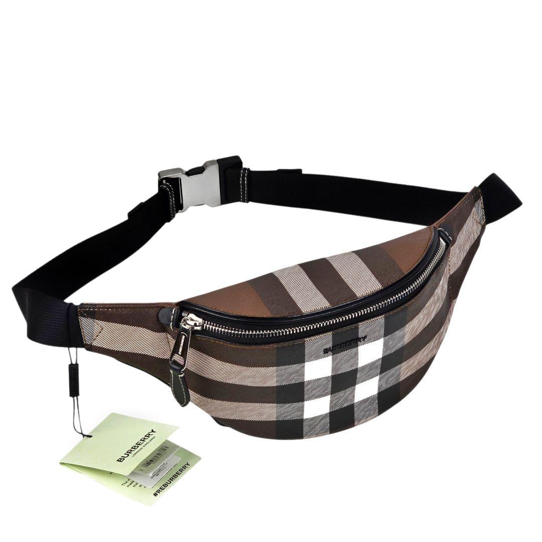 未使用 バーバリー BURBERRY チェック ロゴ ボディバッグ