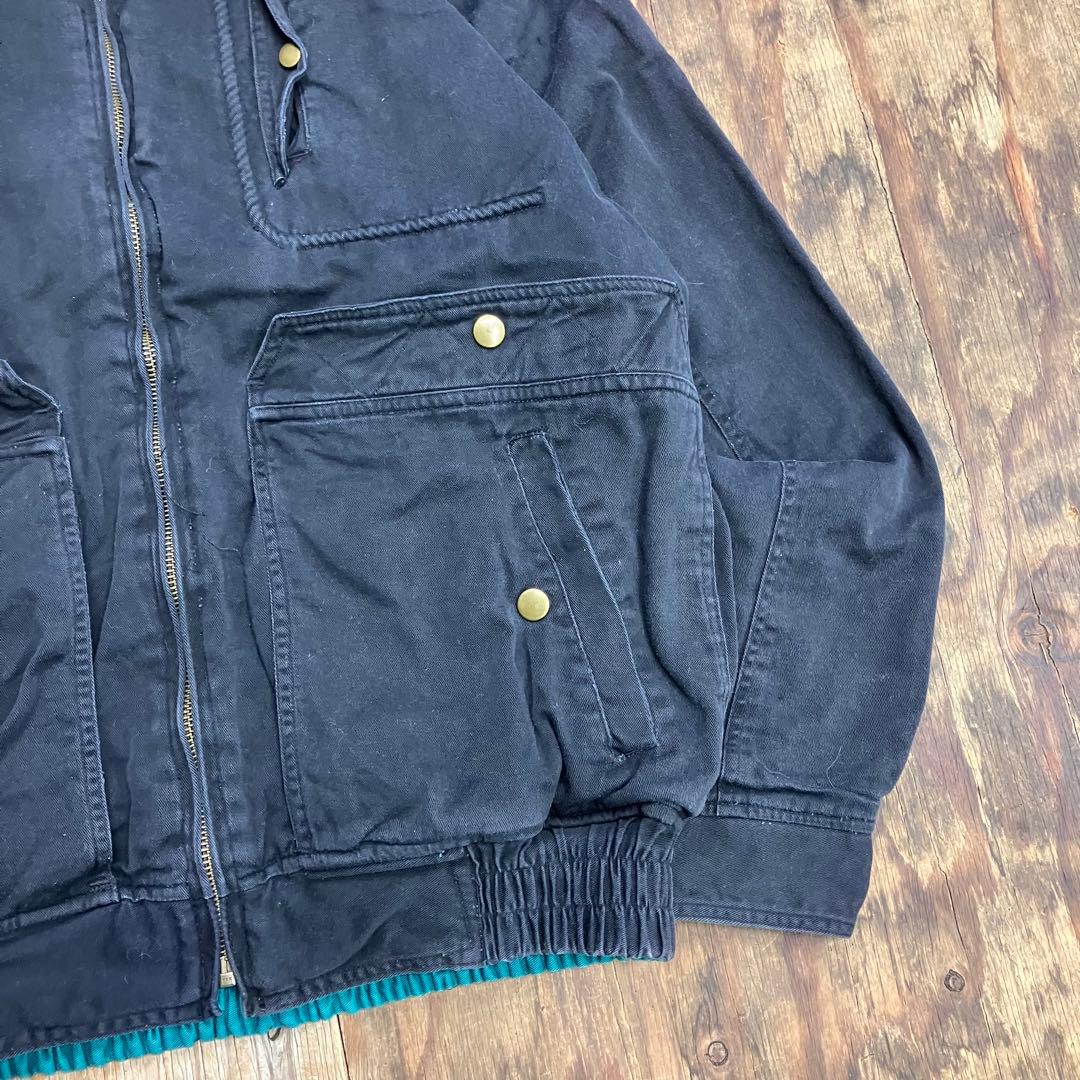 80s リバーシブル ハリントンジャケット 襟コーデュロイ VINTAGE