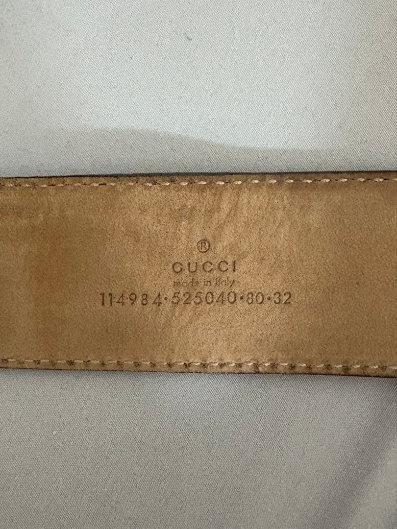 【美品】GUCCI グッチ ベルトブラック GG柄 インターロッキング メンズ