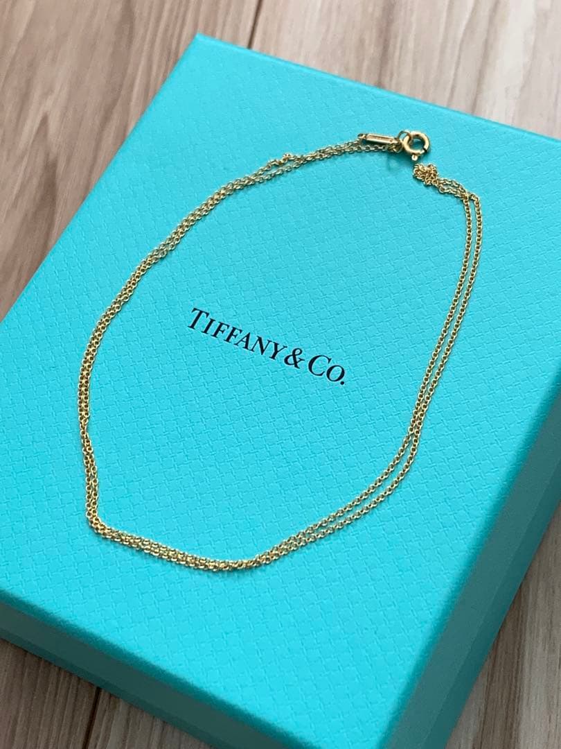 未使用品 Tiffany&Co. ティファニー K18 チェーンネックレス
