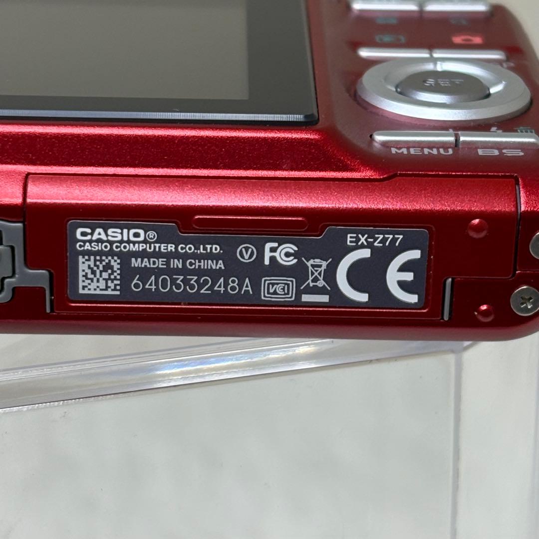 CASIO エクシリム　EX-Z77 充電器　箱　レッド コンデジ　動作品