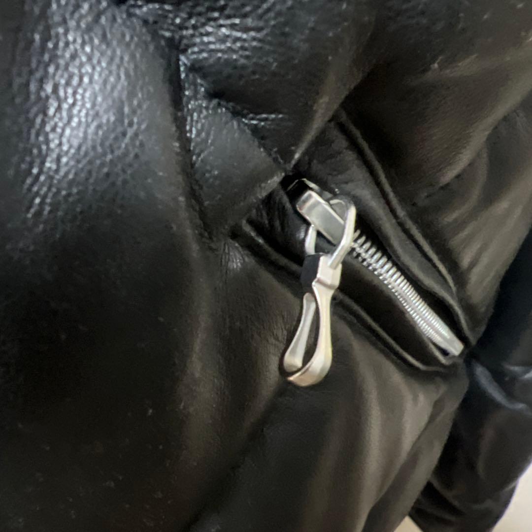 レアな名作⭐️ジャックローズ⭐️ ラムレザー ノーカラーキルト ダウンジャケット