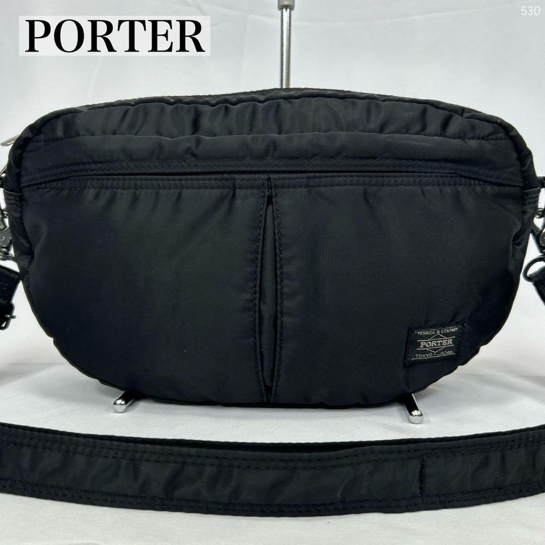 【極美品】ポーター タンカー ショルダーバッグ ボディバッグ ナイロン 三日月型