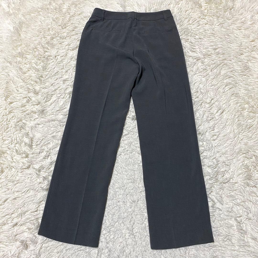 美品✨Indivi スーツ セットアップ ノーカラー グレー ジャケット パンツ