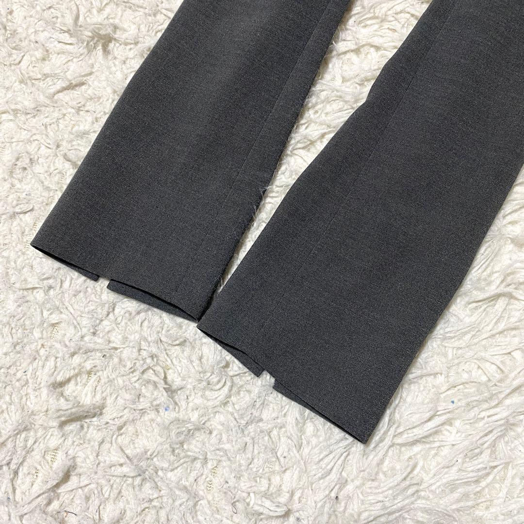 美品✨Indivi スーツ セットアップ ノーカラー グレー ジャケット パンツ