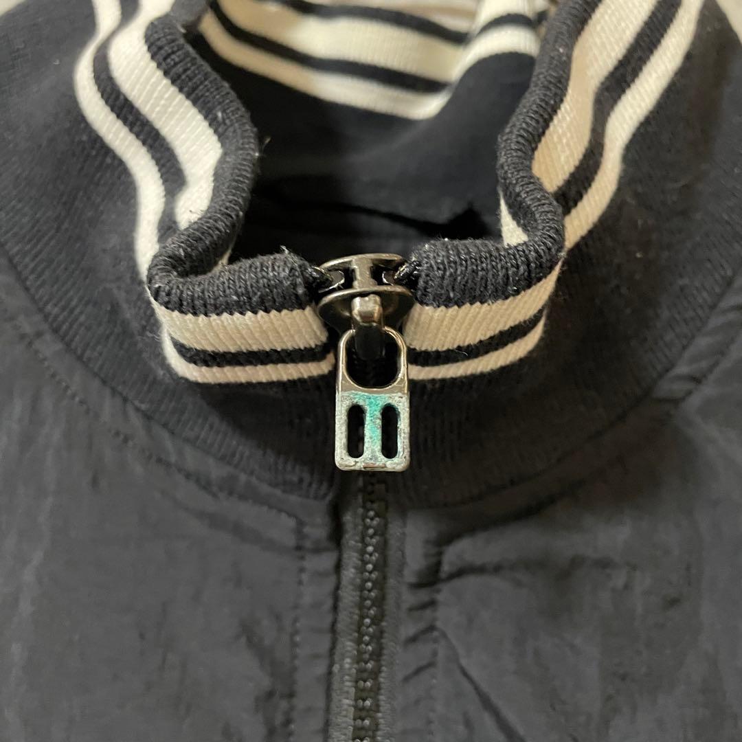 NIKEナイキナイロントラックジャケットハーフジップ黒ブラック刺繍ロゴ希少90s