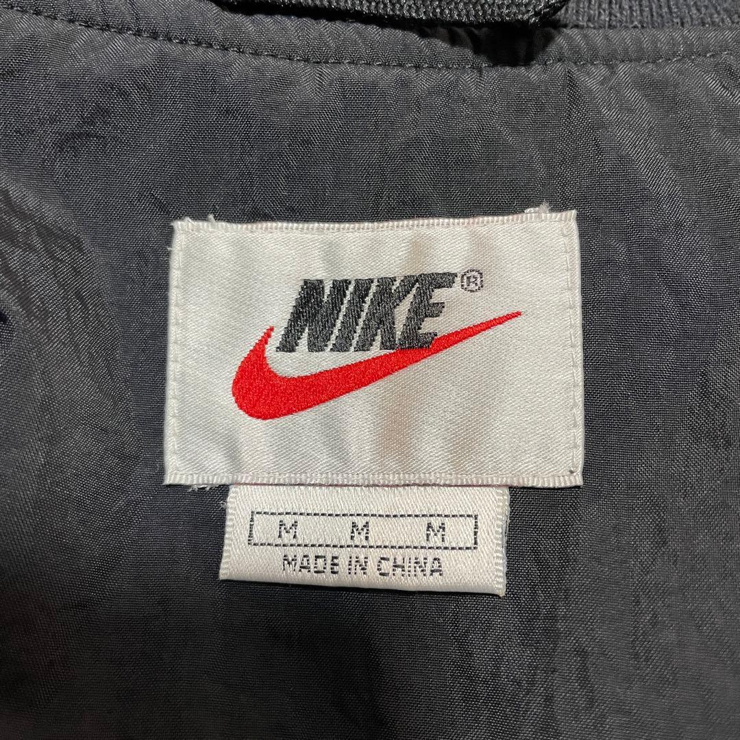 NIKEナイキナイロントラックジャケットハーフジップ黒ブラック刺繍ロゴ希少90s