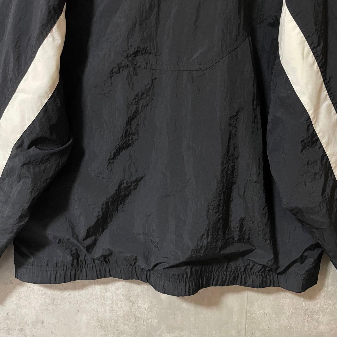 NIKEナイキナイロントラックジャケットハーフジップ黒ブラック刺繍ロゴ希少90s