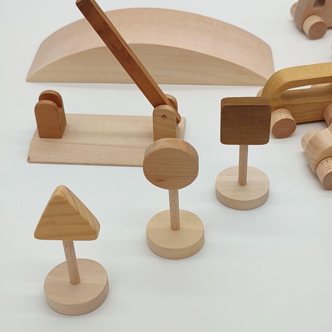 山のくじら舎　なかよしライブラリー　トイホフ　木製 くるまセット　積み木