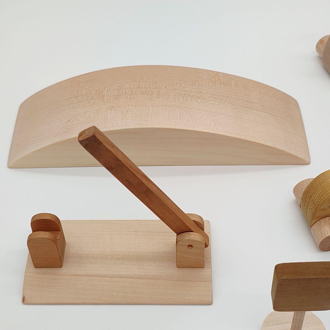 山のくじら舎　なかよしライブラリー　トイホフ　木製 くるまセット　積み木