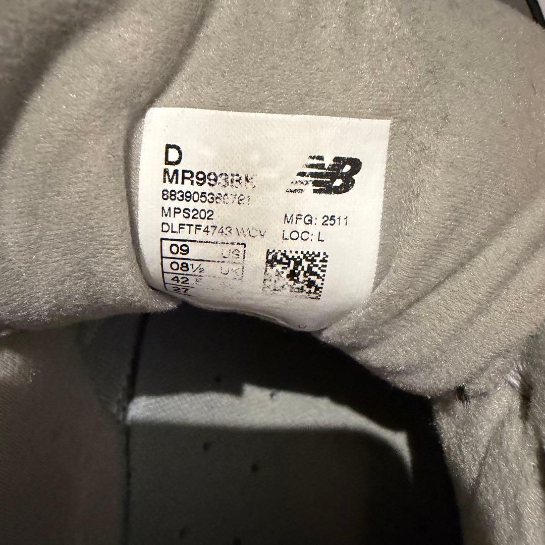 New Balance 993 MR993BK 27cm 美品 ブラック