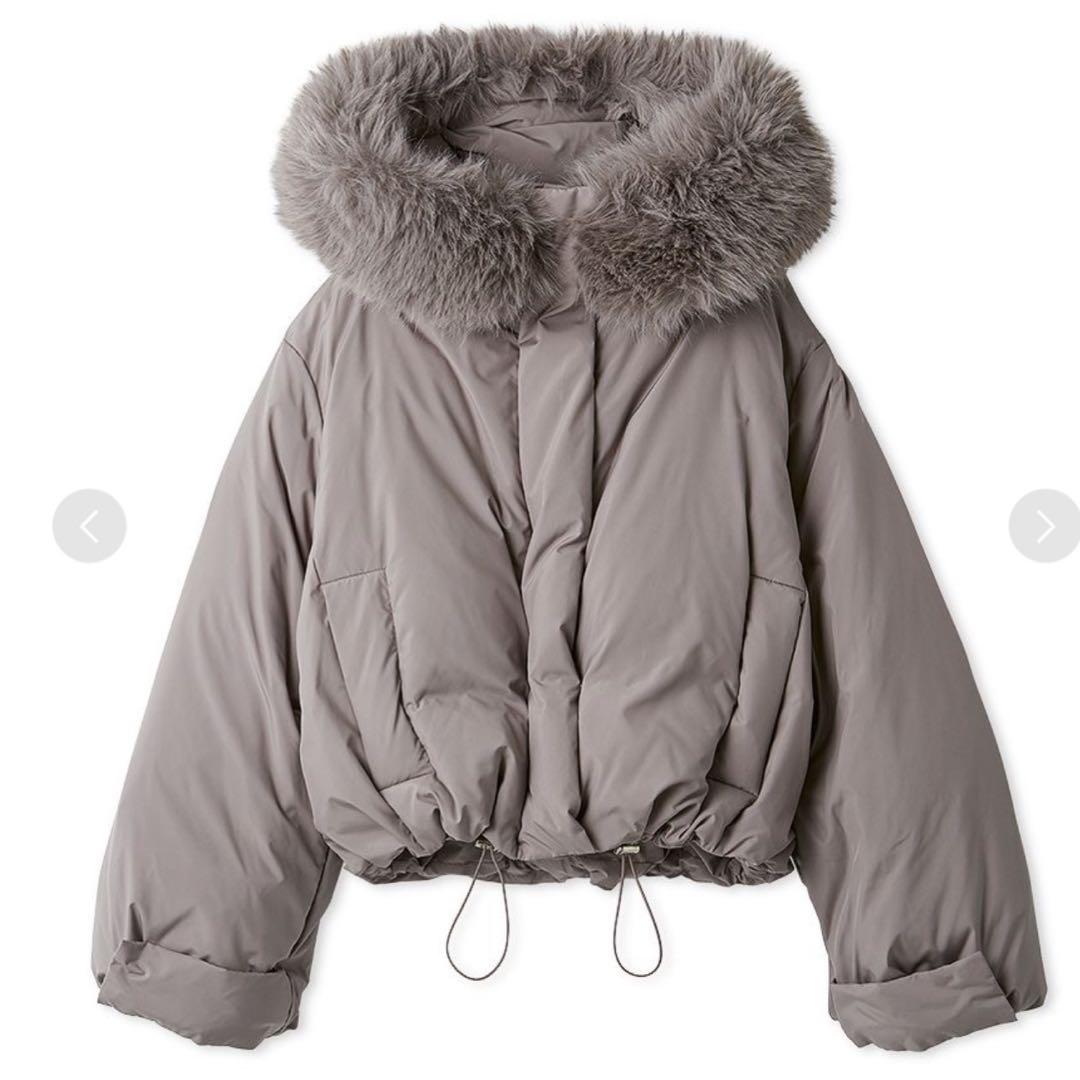 【新品未使用】SNIDEL♡西川フードファーショートダウン グレー