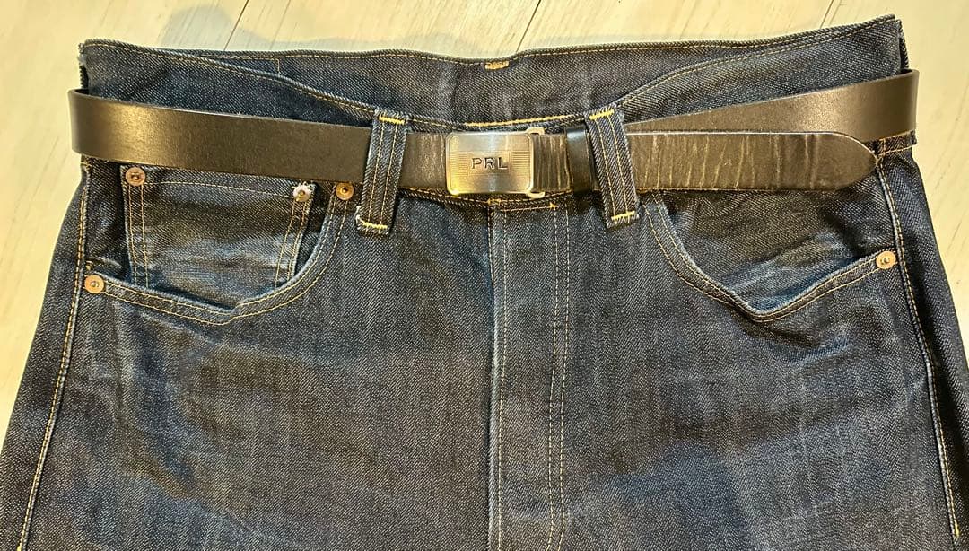 POLO RALPH LAUREN エンジンターンドバックルベルト　サイズ36