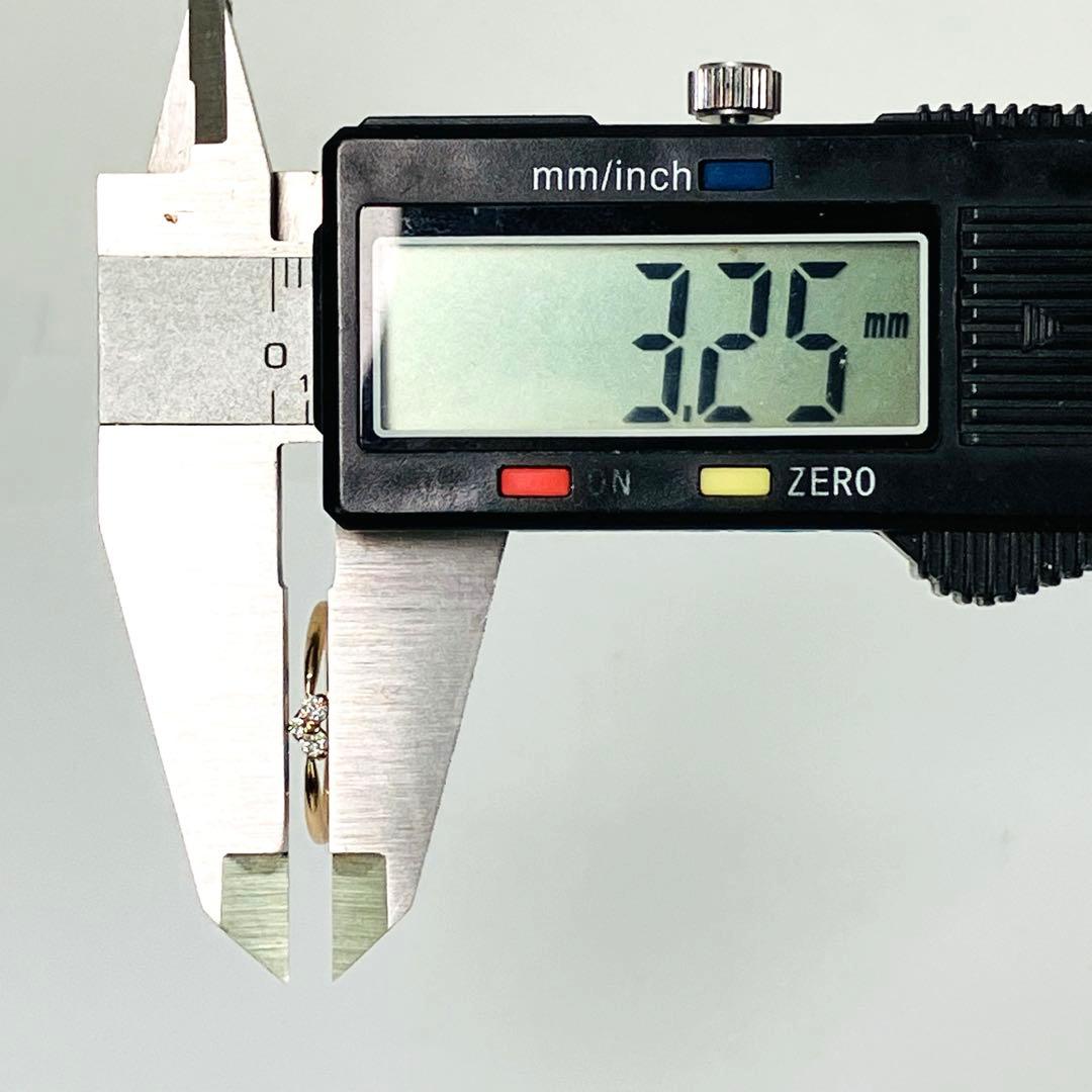 K18YG ハートモチーフ ダイヤモンドリング D:0.08ct