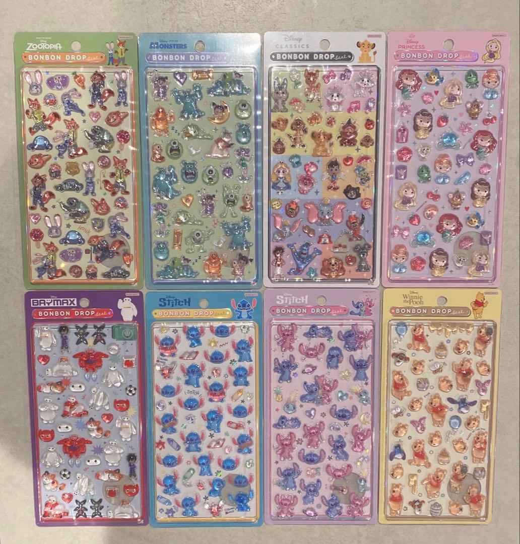 ディズニー ボンボンドロップシール 第2弾 全種 コンプリートセット