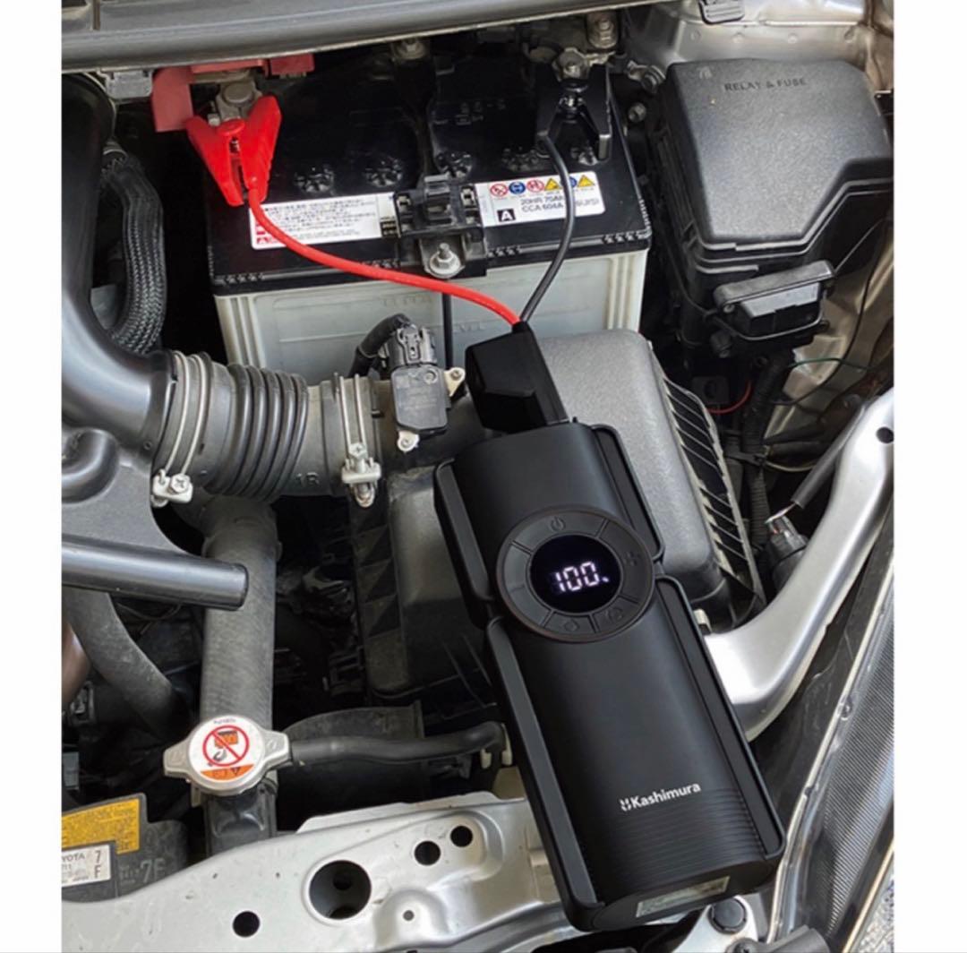 カシムラKD-269 電動コンプレッサー付きジャンプスターター 8000mAh