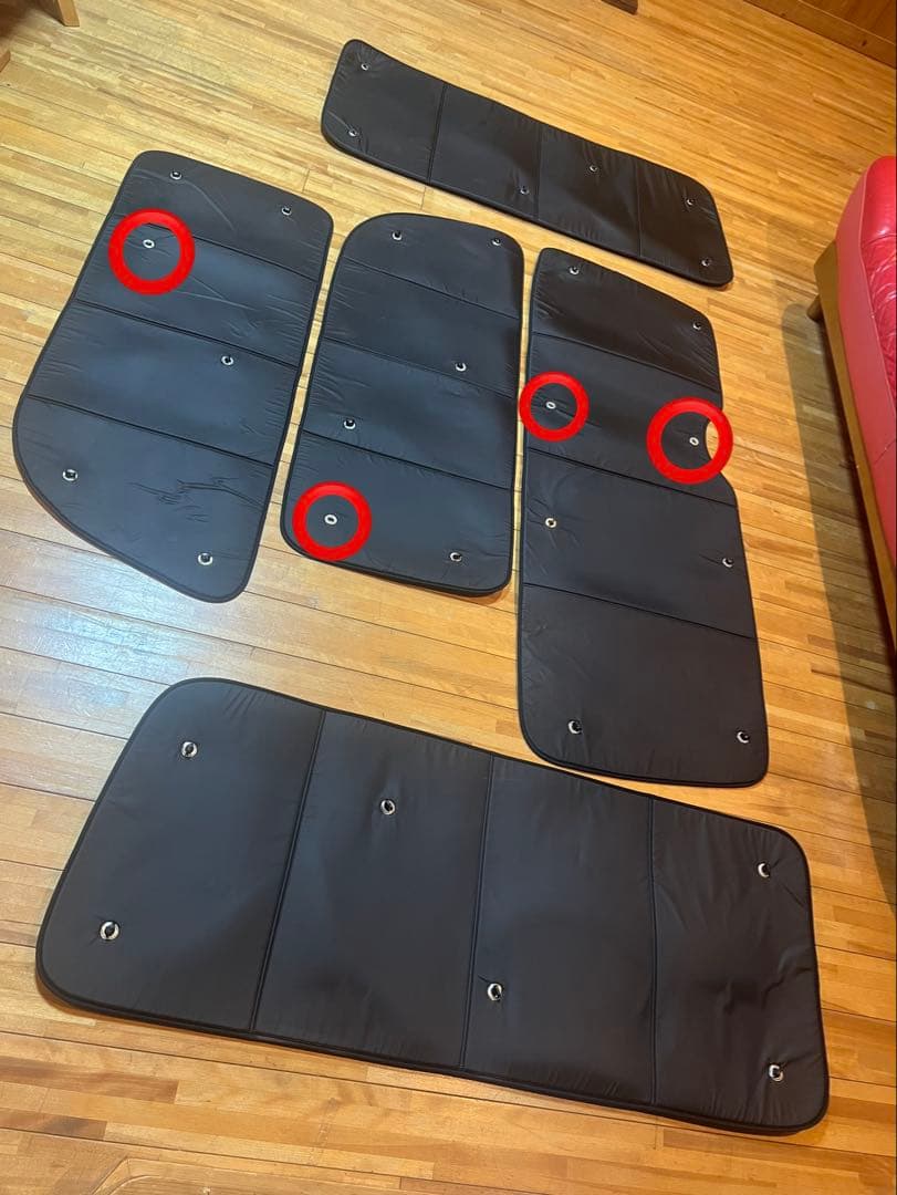 ハイエース200系S-GL用サンシェード1型から8型用　５枚セット