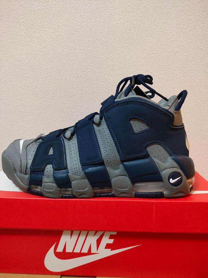 【新品未使用】ナイキ エアモア アップテンポ クールグレー ミッドナイトネイビー