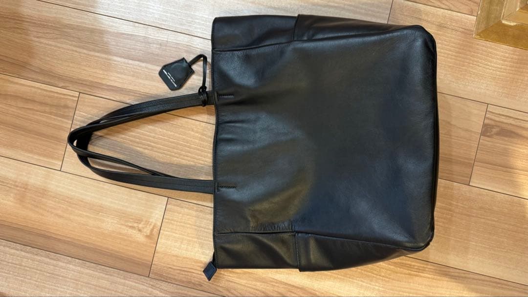 ユナイテッドアローズ/グリーンレーベルリラクシング/本革トートバッグ/黒ブラック