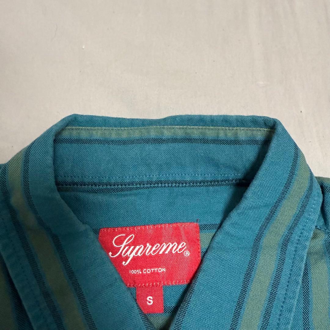トップス S Supreme Oxford Shirt Teal Stripe 18FW