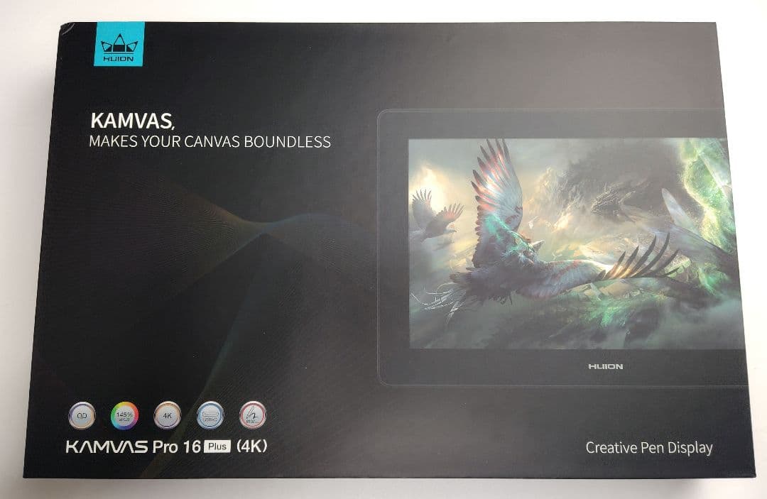 美品　HUION Kamvas Pro 16 Plus 4K 液タブ スリムペン