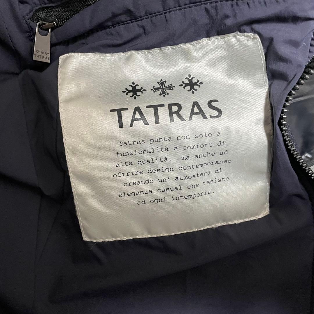 タトラス　ダウン　ロングコート　ラビアナ　ブラックネイビー系　02サイズ　ベルト