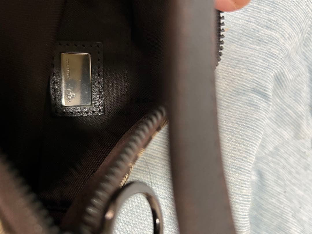 Fendi FFロゴポーチ ブラウン