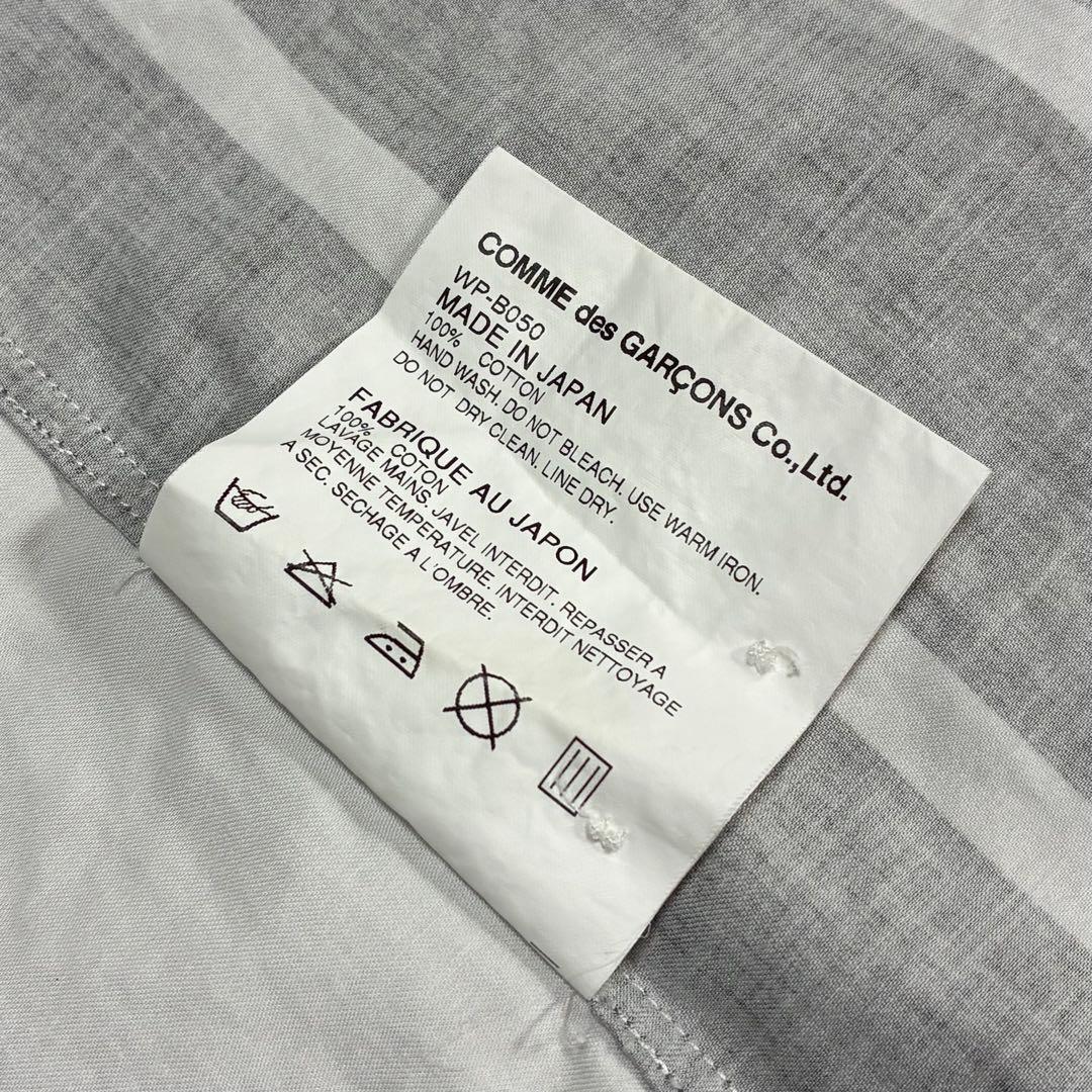 コムデギャルソン MAN ブルーノート コットンシャツ S 白 黒 AD2015