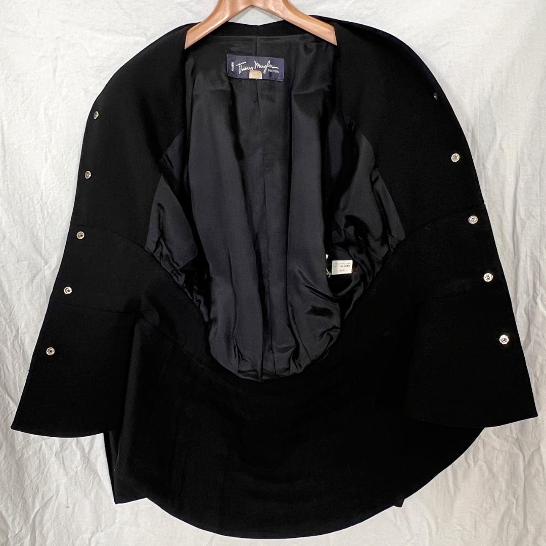 ティエリーミュグレー ブラック ペプラムジャケット THIERRY MUGLER