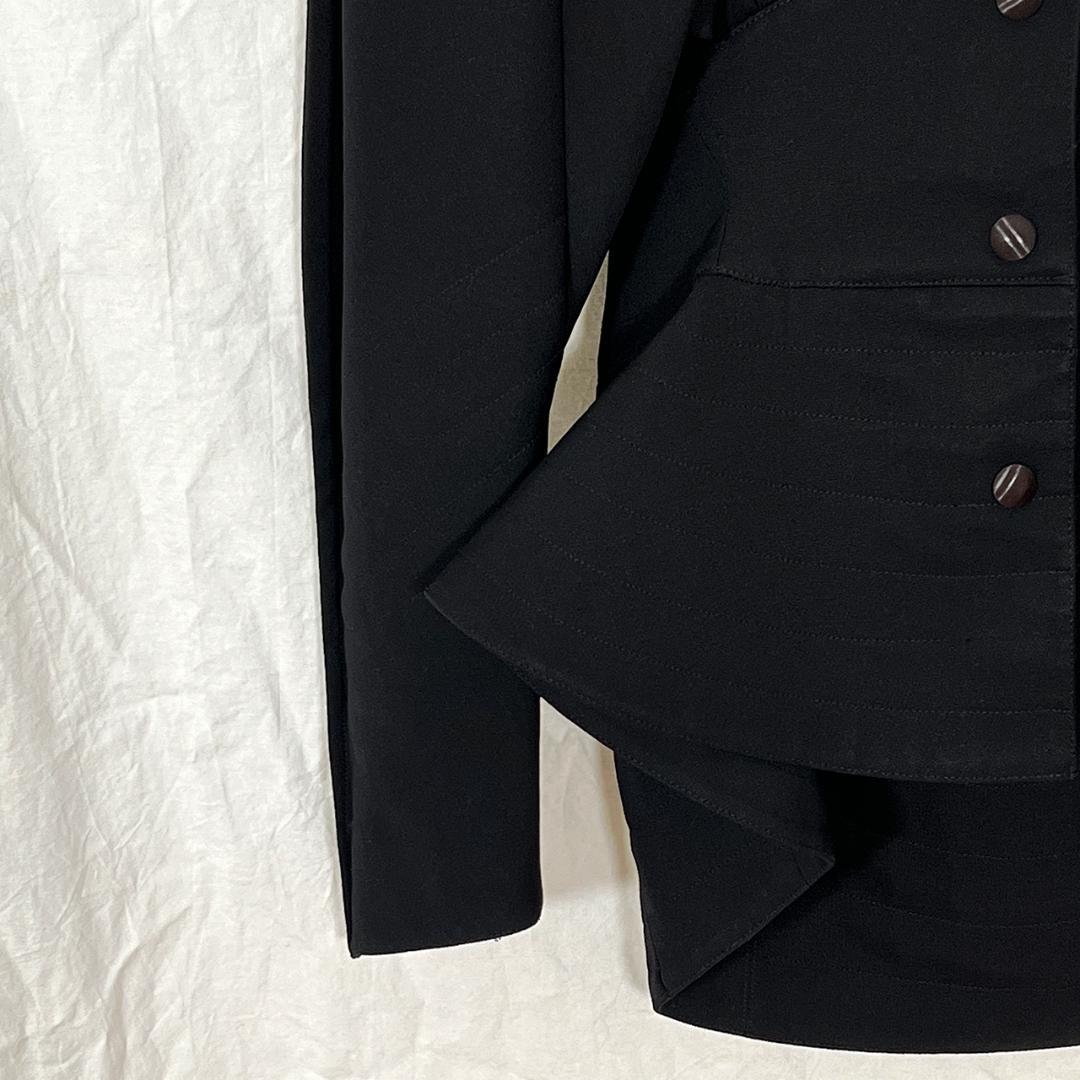 ティエリーミュグレー ブラック ペプラムジャケット THIERRY MUGLER