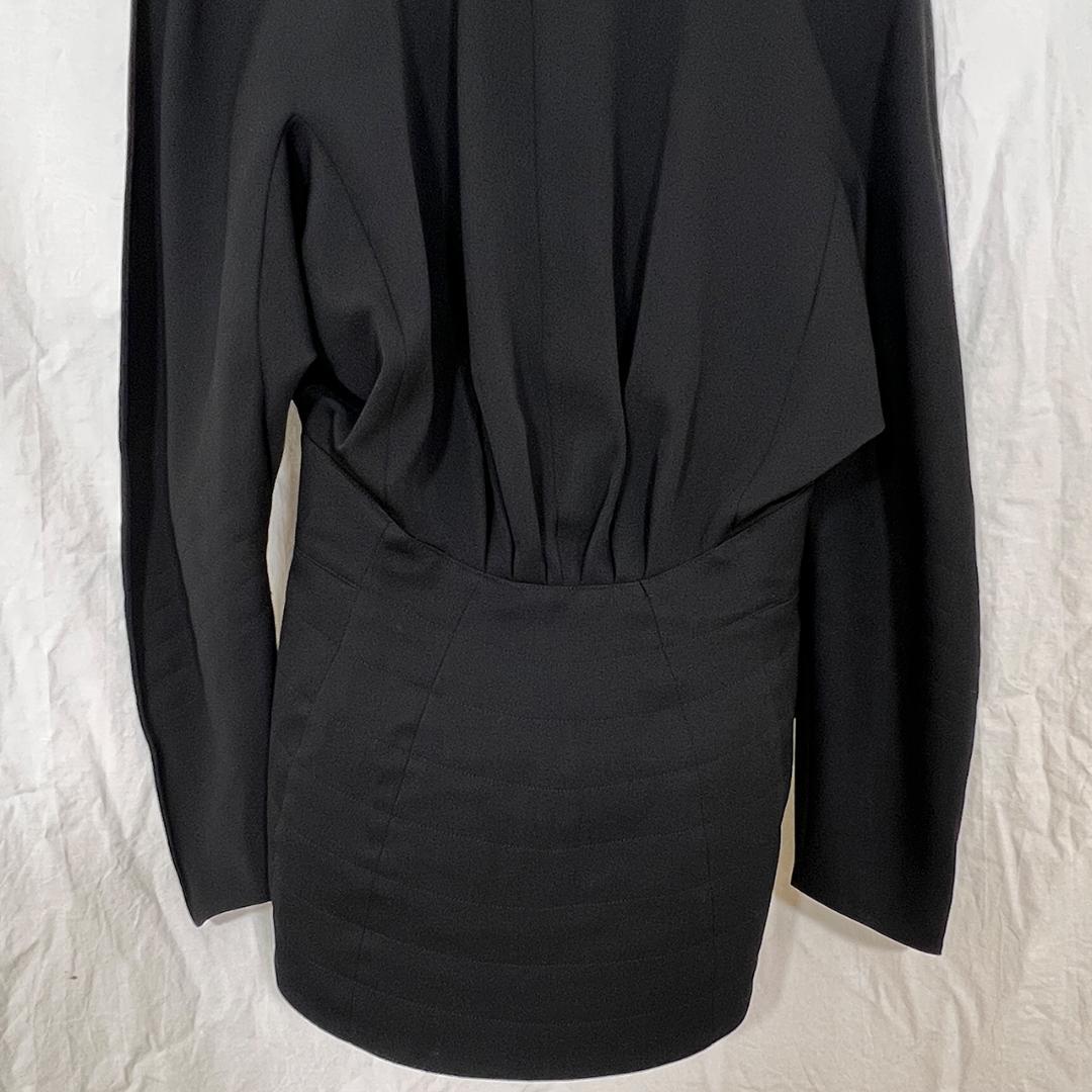 ティエリーミュグレー ブラック ペプラムジャケット THIERRY MUGLER