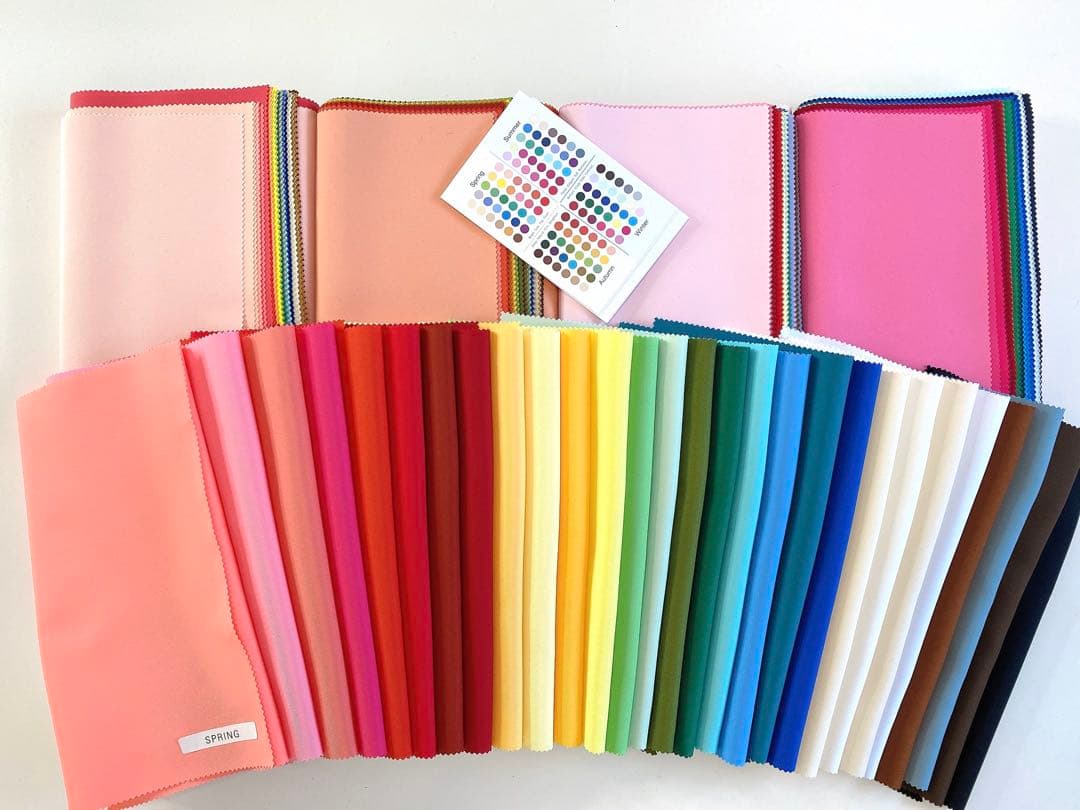 パーソナルカラー診断用　フルドレープ120色＋テストドレープ28枚　4シーズン