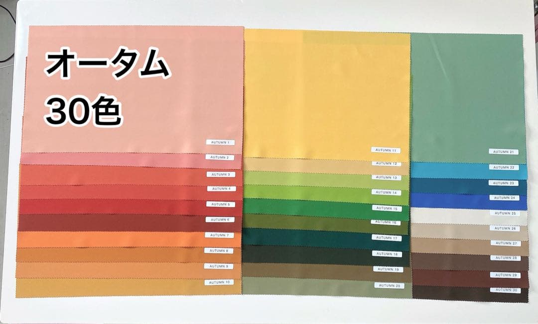 パーソナルカラー診断用　フルドレープ120色＋テストドレープ28枚　4シーズン