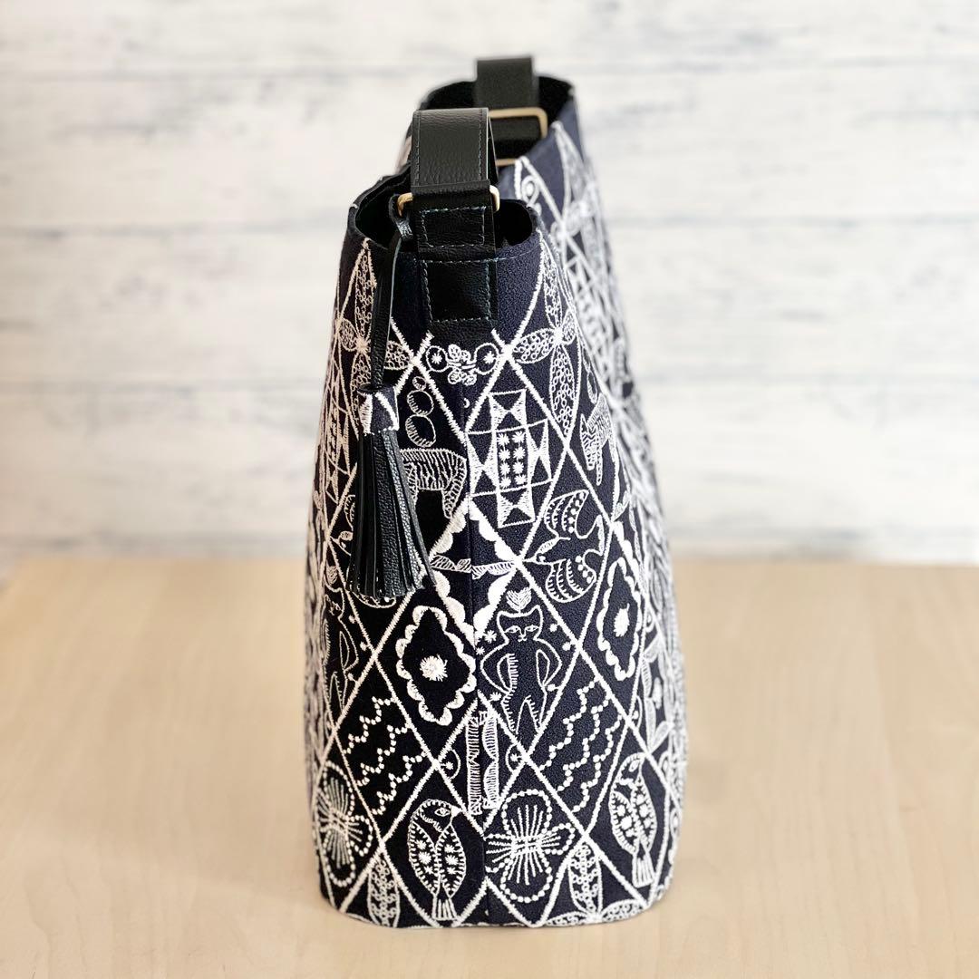 オーダー　ミナペルホネンsymphonyと本革のワンハンドルバッグ