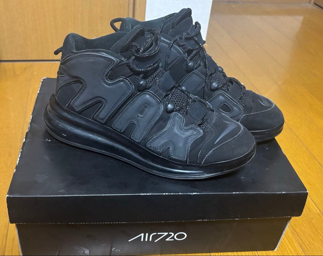 ニ*2様 NIKE AIR MORE UPTEMPO 720 ブラック　セカオワ