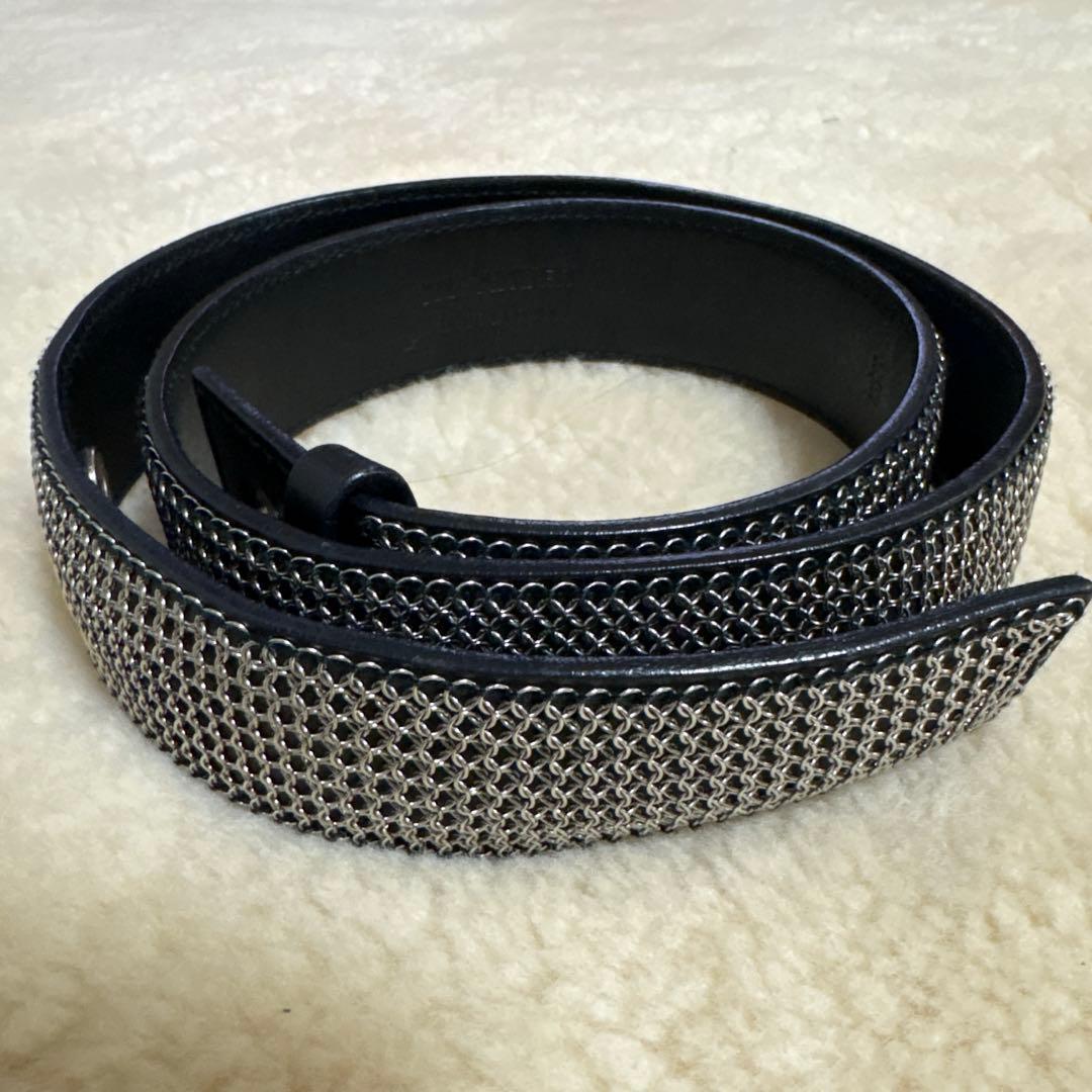 JILSANDER ジルサンダー ベルト 黒 シルバー