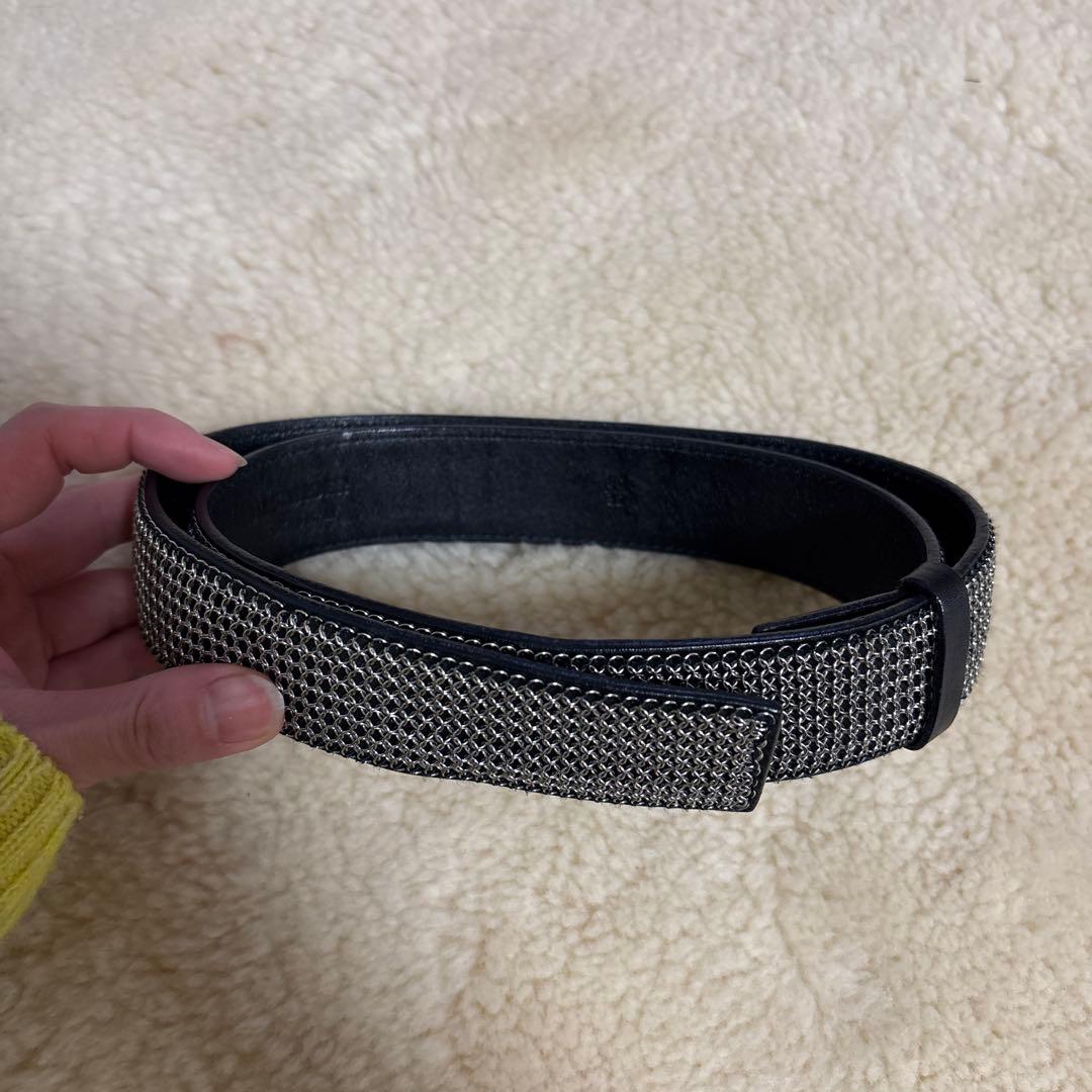 JILSANDER ジルサンダー ベルト 黒 シルバー