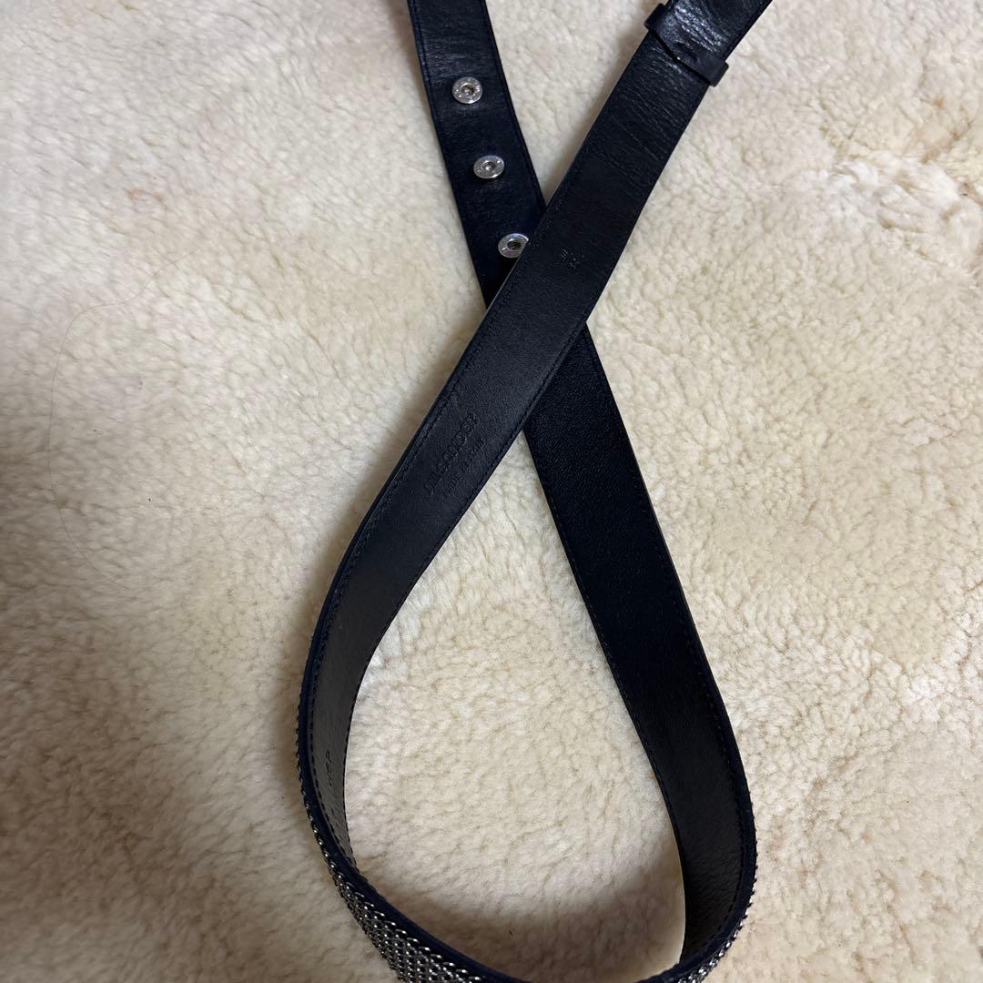 JILSANDER ジルサンダー ベルト 黒 シルバー