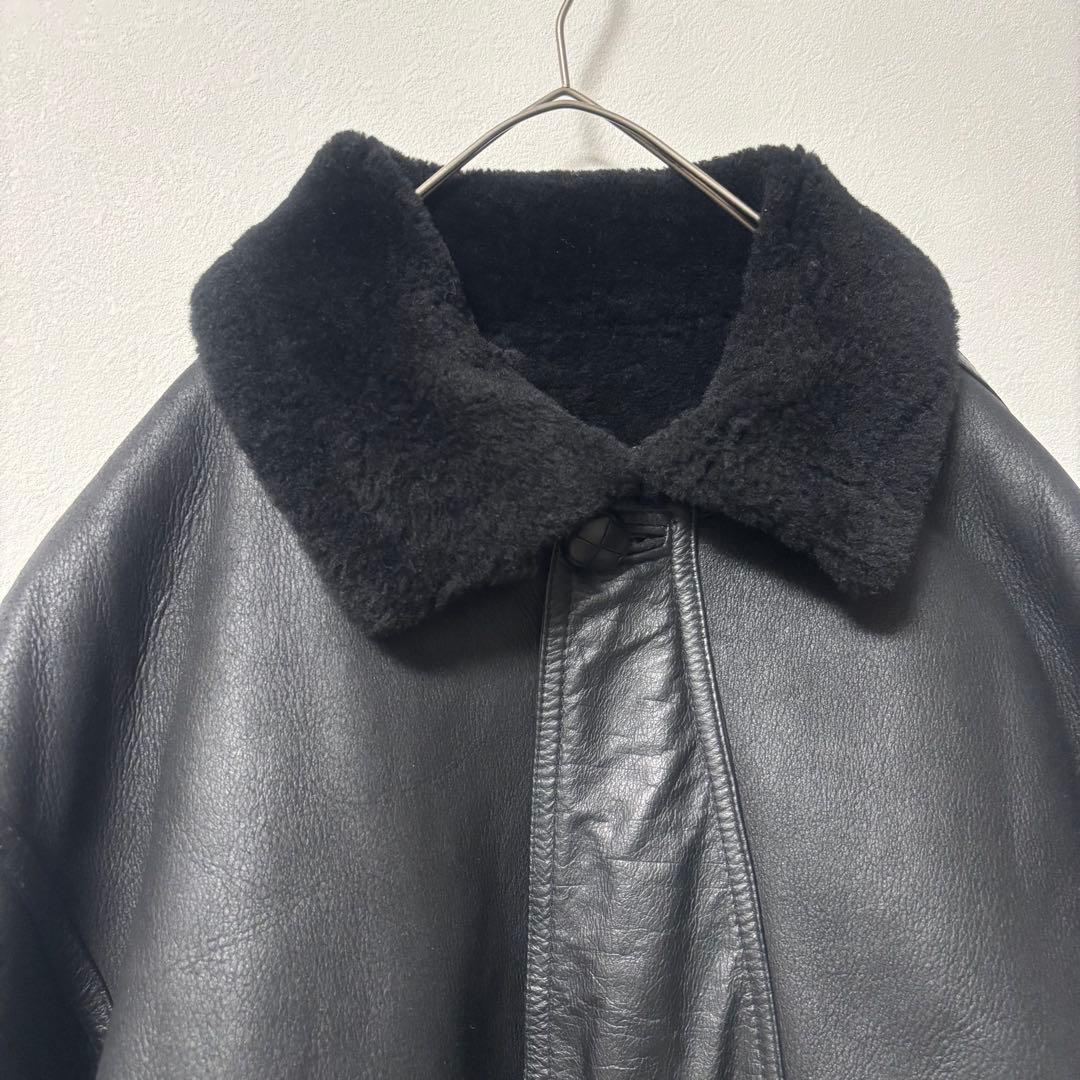 美品✨B-3 羊革　リアルムートンジャケット　シープスキン　レザー　ライダース