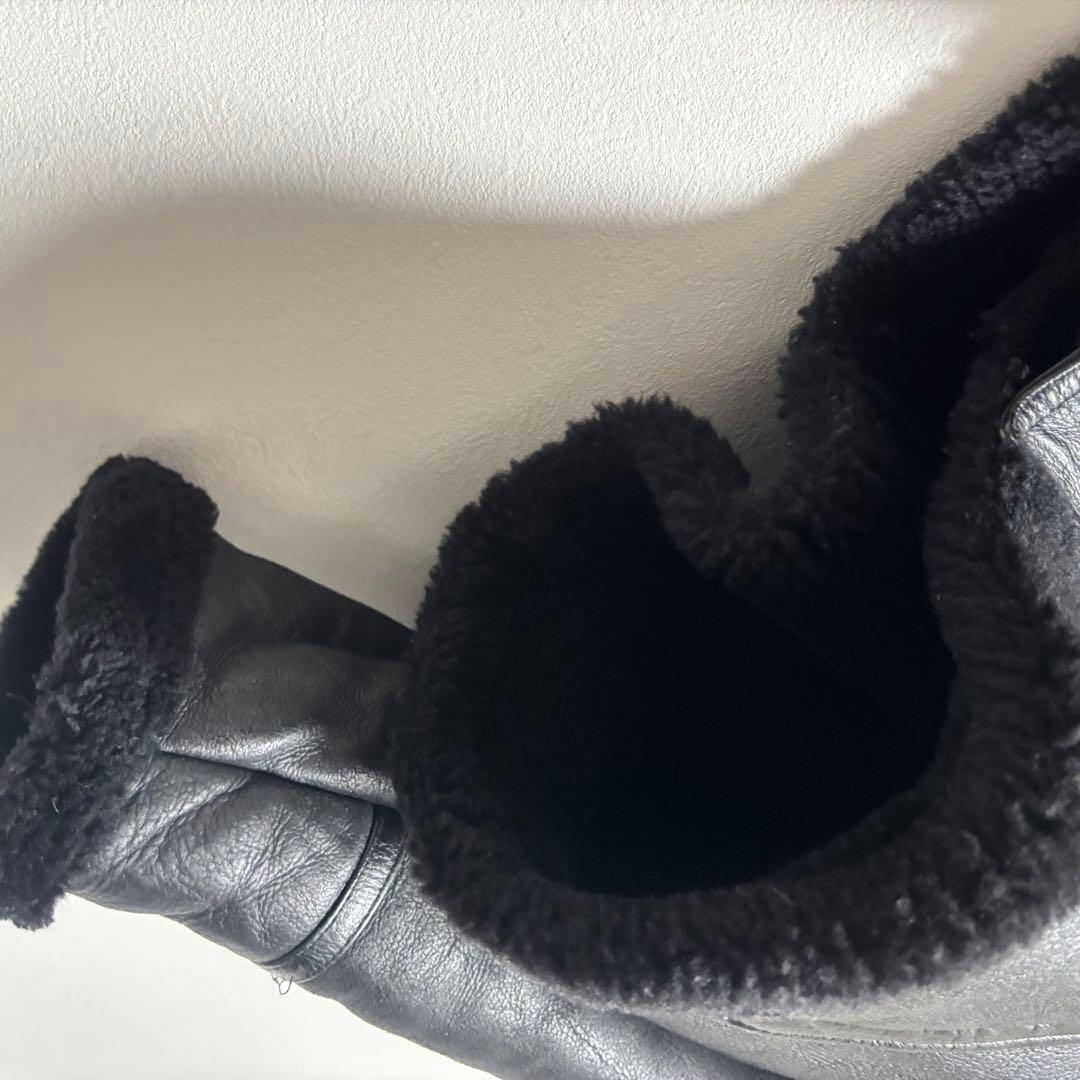 美品✨B-3 羊革　リアルムートンジャケット　シープスキン　レザー　ライダース