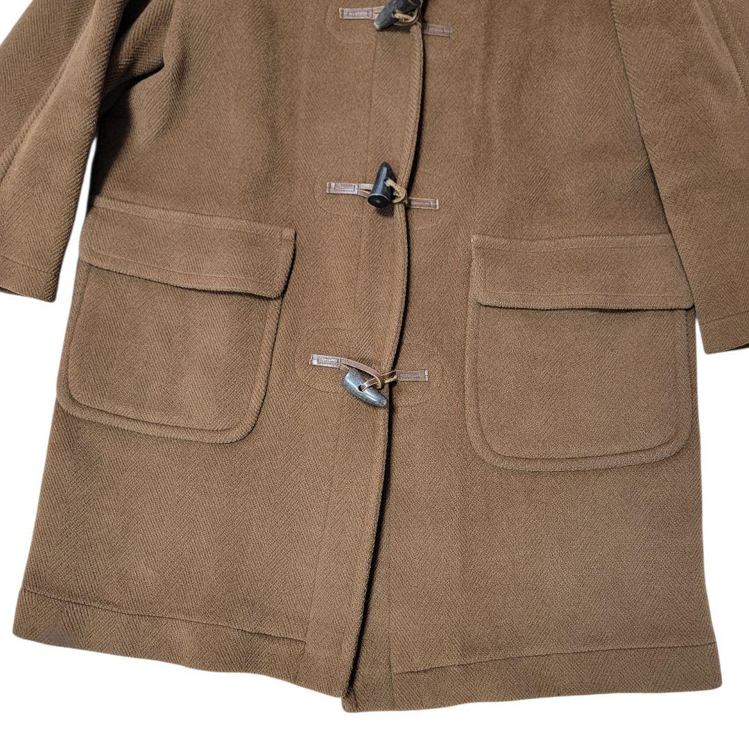 大きめ グレンフェル ムーアブルック生地 ヘリンボーンダッフルコート