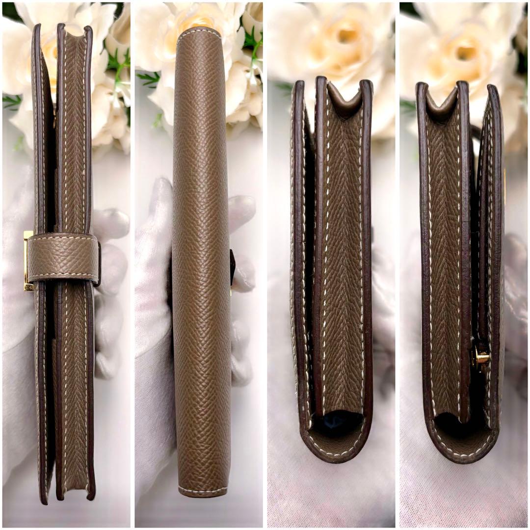 1点限り‼️HERMES エルメス べアン スフレ エトゥープ ブラウン 長財布