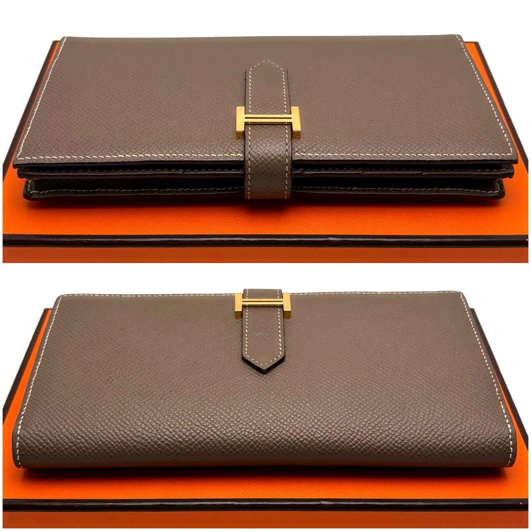 1点限り‼️HERMES エルメス べアン スフレ エトゥープ ブラウン 長財布