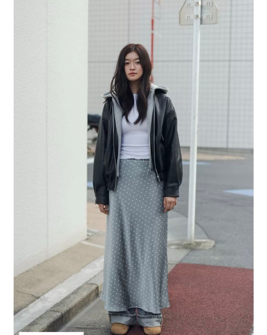 完売品⭐︎ZARA コントラストフェイクレザージャケット M ブラック