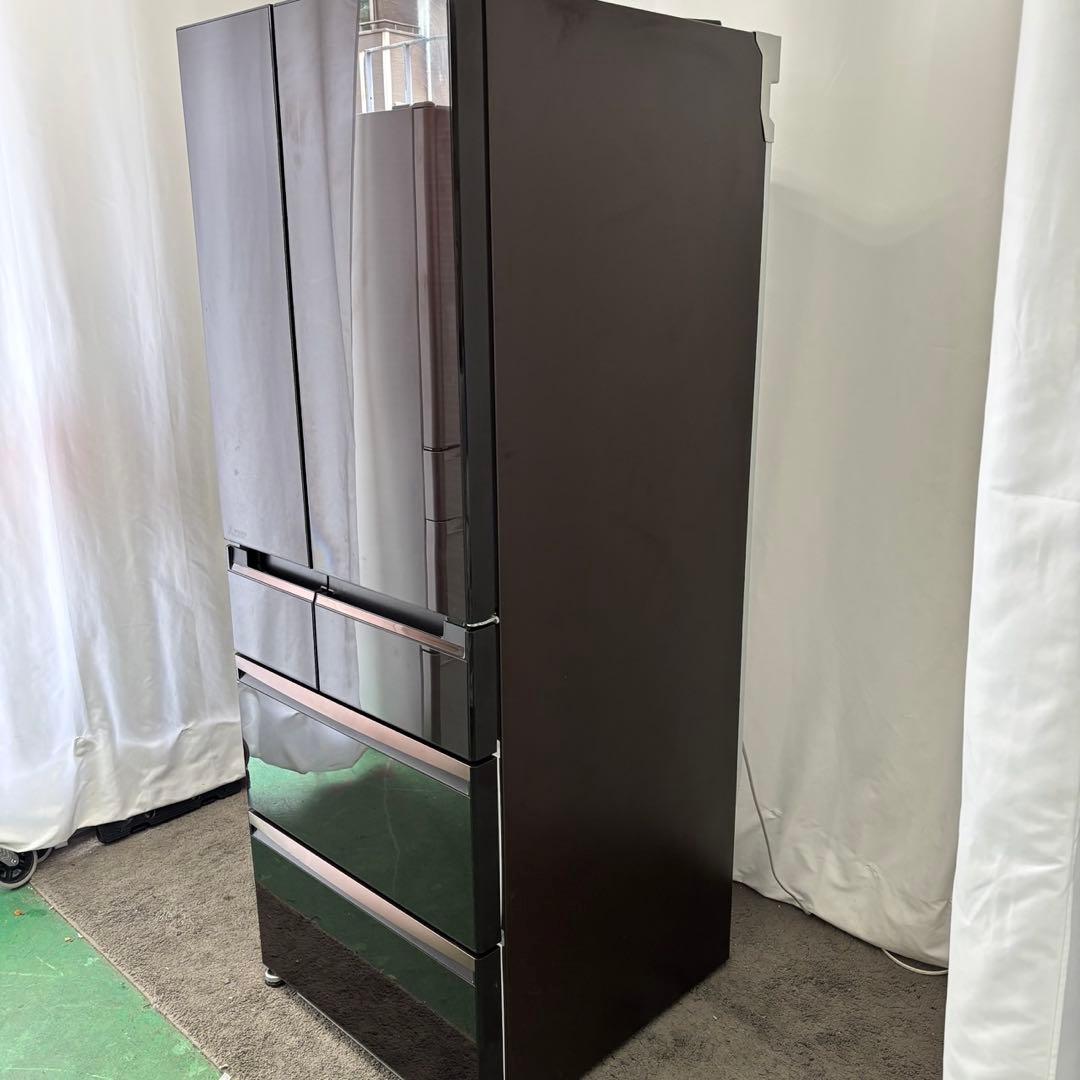 742　設置無料　冷蔵庫　三菱　大型　600ℓ　フレンチドア　中古　安い　綺麗