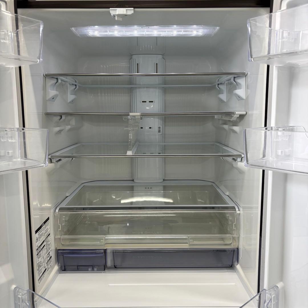 742　設置無料　冷蔵庫　三菱　大型　600ℓ　フレンチドア　中古　安い　綺麗