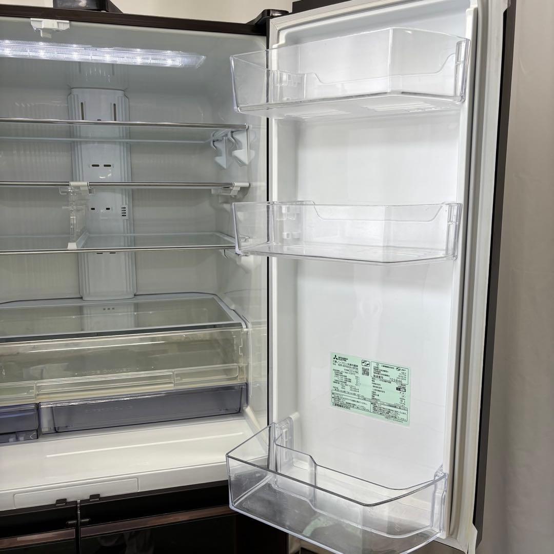 742　設置無料　冷蔵庫　三菱　大型　600ℓ　フレンチドア　中古　安い　綺麗